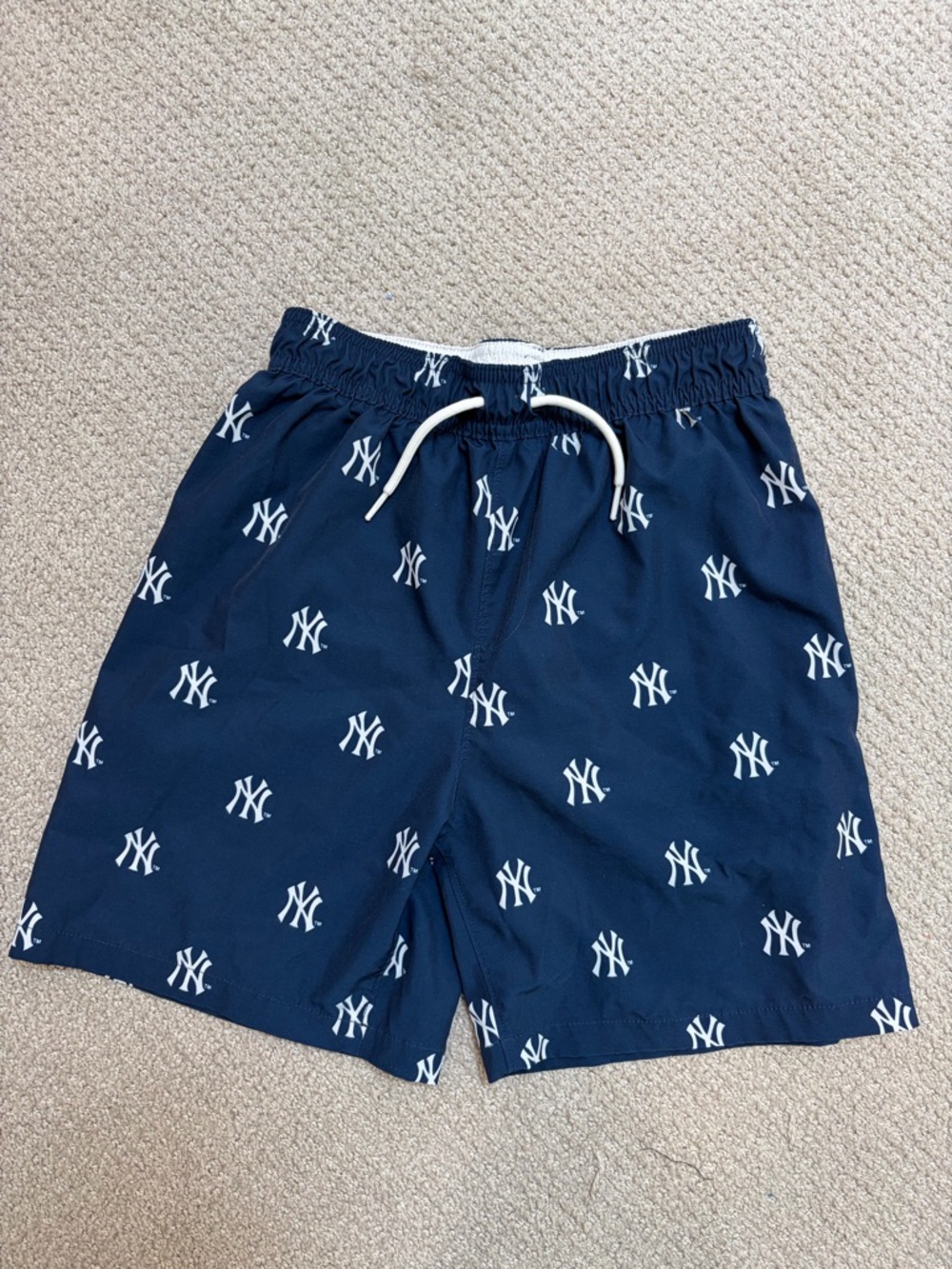 abercrombie kids Navy Blue NY Logo Swim Trunks
